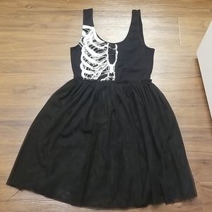 Iron fist puffy black dress